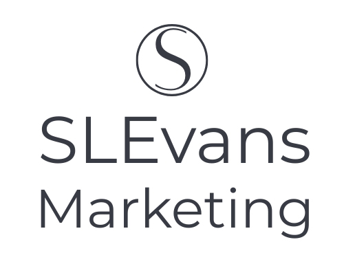 Grey logo for SLEvans Marketing